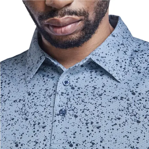 Mens Flexxion Golf Shirt Close Up Collar